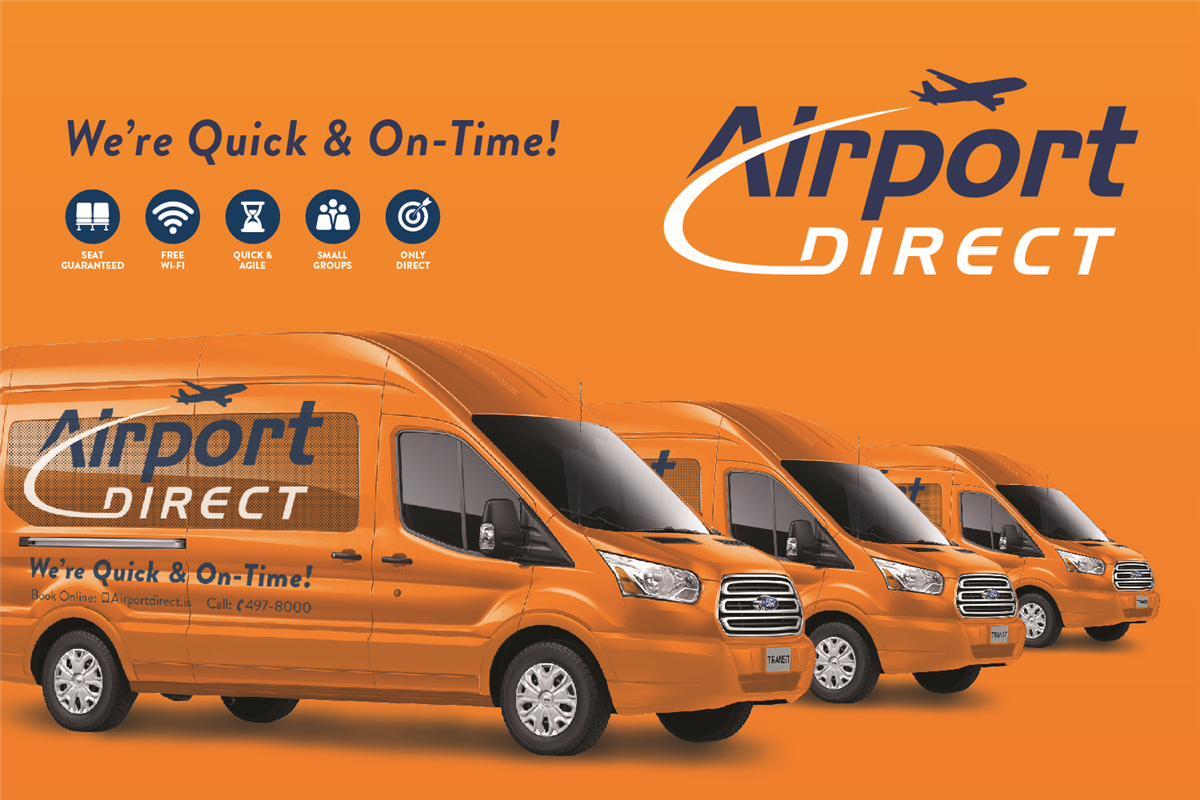 Direct Airport transfer from Keflavík and Reykjavík